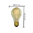 40w Edison Filament Bulb A19 Tungsten E27 - 3