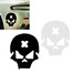 Error Motorcycle Car Sticker Reflective Skull Skeleton Tag Cross Vinyl Decal - 1