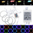 120MM RGB Remote Control 12V Angel Eyes Multi-Color 5050 Flash LED SMD - 1