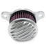 System Harley-Davidson Air Cleaner Intake Filter Chrome Aluminum - 5