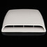 Vent Air Flow Intake Scoop Hood White Universal Bonnet Car Decorative - 2