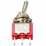 Red 6A 250V Mini SPDT 3 Pin Toggle Switch 125V 3A - 2