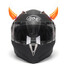 Orange Suction Cups Decoration Decor Horns Motorcycle Helmet Accessories Headwear - 1