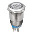5 Pin Silver Fire 12V 19mm Metal Momentary LED Light Push Button Switch - 6