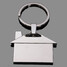 Gift Creative Key Chain Decor Silver Keyring Chrome Metal House Pendant Model - 3