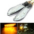 LED Turn Signal Indicators 12V Motorcycle Blinker Amber Lights Lamp - 1