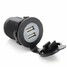 Outlet Car Dual USB Charger Cigarette 12V 20A Lighter Socket Blue Light - 2