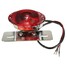 Cat Eye Number Red Lens With Chrome Plate Bracket Brake Tail Light 5W Motorcycle Rear - 8