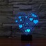Color-changing Romantic Love Heart 3d Colorful Led 100 - 3