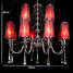 Red Chandelier 220v Electroplated Metal Romantic Lamps - 3