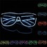 Glasses Costume Party Shaped Rave LED Light Shutter EL Wire Neon - 11