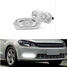 Marker Lights Frame Volkswagen Passat Golf Jetta Shell Cover 2Pcs Side White Clear Lens - 3