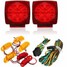 Amber Kit Turn Brake Square Tail Stop LED Light Side Marker Lamp Truck Trailer - 1