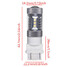 Brake High Power 15W White DRL LED Backup Light Bulb - 2