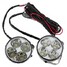 Car Daytime Running Light 4W White Round 4LED DC 12V A pair - 1