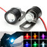 Mirror Mount Light Tail Lamp Pair Motorcycle LED Eagle Eye Constant DRL - 1