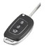 Remote Folding Fold Car 3 Button Flip Key Shell Case FOB Blade Hyundai Santa Fe Right - 2