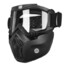 Motorcycle Bike Clear Lens Helmet Face Mask Shield Goggles Detachable Modular - 3