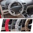 38CM Steering Wheel Cover Leopard Grip Print Full Plush Short Car Winter Warm - 6