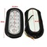 Tail Reverse Light Oval White Waterproof Truck Trailer Bus Pair LED Stop Turn - 11