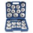 23pcs Aluminum Oil Filter Wrench Silver Remover Tool Cup Kit Socket AU Type Removal - 2