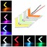 Panels Arrow Side Mirror Turn Signal Indicator Light Car LED COB Multi-color - 1