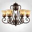 Living Room Chandeliers Country Glass Pendant Lights Lights Bedroom Vintage - 2