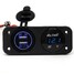 Waterproof Port Car Charger Dual USB LED Digital Display Voltmeter - 1
