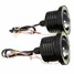 Fog Wireless Control 3inch LED RGB Color Angel Eye Car Light Rings Lights White - 3