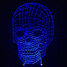 Usb Table Lamp Colorful Decoration Skull Visual Led Night Light - 3