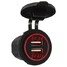 5V 2.1A Adapter 1A Socket Waterproof Car Dual USB Power Charger - 2