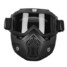 Motorcycle Bike Detachable Modular Lens Gray Helmet Face Mask Shield Goggles - 1