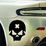 Error Motorcycle Car Sticker Reflective Skull Skeleton Tag Cross Vinyl Decal - 3