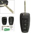 Fit For Ford Focus Flip Remote Key Fob Transit Connect 3 Buttons Mondeo MK1 - 1