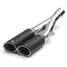 Muffler Twin Double Tip Motorcycle Universal Steel Exhaust Tail Pipe - 3