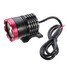 Black Blue Waterproof 3000LM Headlamp Gold 30W Universal Red Motorcycle LED Headlight 12-24V - 3