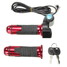 Universal Motorcycle Voltage Display Handlebar Grips With digital Lock Keys - 1