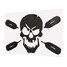 Sticker Decal Removable Art Paddle Skull Oars Vinyl Decor Car Truck Boat - 2