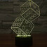 Three Led Illusion 100 Night Light Table Lamp 3d Mens - 6