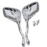 Rear View Mirrors Chrome Skull Side 8MM 10MM Universal Motorcycle Claw - 1