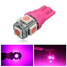 Pink Wedge Lamp T10 194 168 Super Bright 5SMD Bulb Car 5050 LED - 1