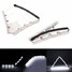 Lamp Streamer 1Pair Daytime Running Lights Steel Ring LED Turn Lights White - 1