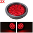 LED 2pcs Red Round Universal Brake Truck Tail Indicator Lamp Reverse Light Trailer - 1