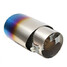 Chrome Grilled Blue Caliber Stainless Steel All Pipe Car Exhaust Muffler Tip - 5