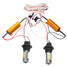 DRL DayTime Running T20 LED Kit Turn Signal Light Bulb 50W Pair Error Free - 4
