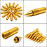 Wheels 60mm Spiked Lug Nuts 16pcs Extended M12 Gold - 2