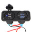 Dustproof Dual USB Port Ammeter LED Digital Voltmeter DC12-24V Waterproof - 5