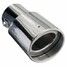 Exhaust Tail Muffler Pipe Round Universal Chrome Rear Car Stainless Steel - 2
