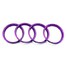 4pcs Audi A3 Decoration Modification Vent Air Conditioning Steel Cars Ring - 9