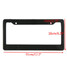 Universal Black Front Rear Frames Painted Tag 2Pcs License Plate Style - 3